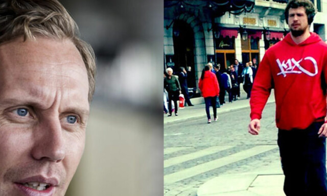 Fredrik (33) ble snikfotografert av Morten Ramm på gata. Nå havner han i komikerens bok